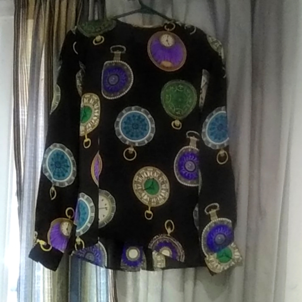 Vintage Tess Elegant button down back blouse